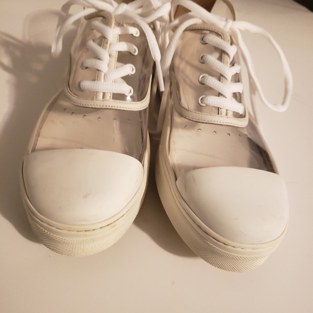 Celine Paris Leather Cap Toe Clear Sneaker